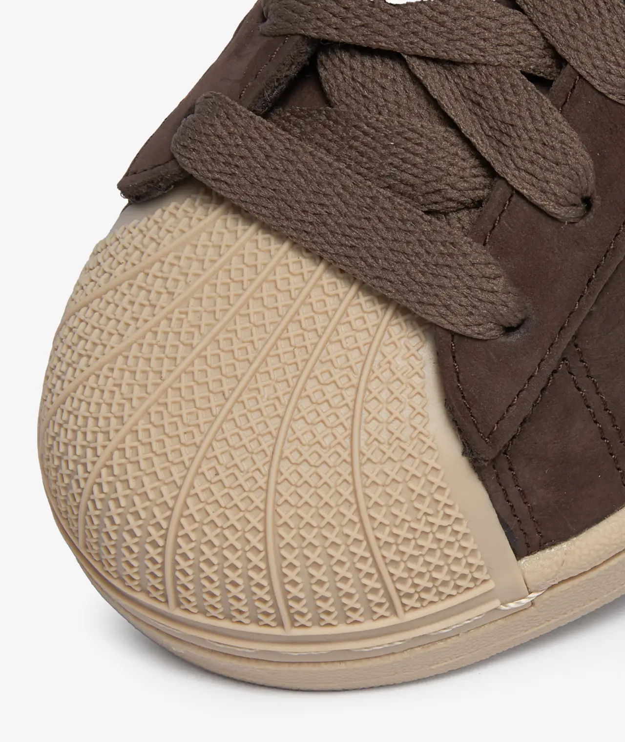 Adidas Superstar II Marrón Beige detalle
