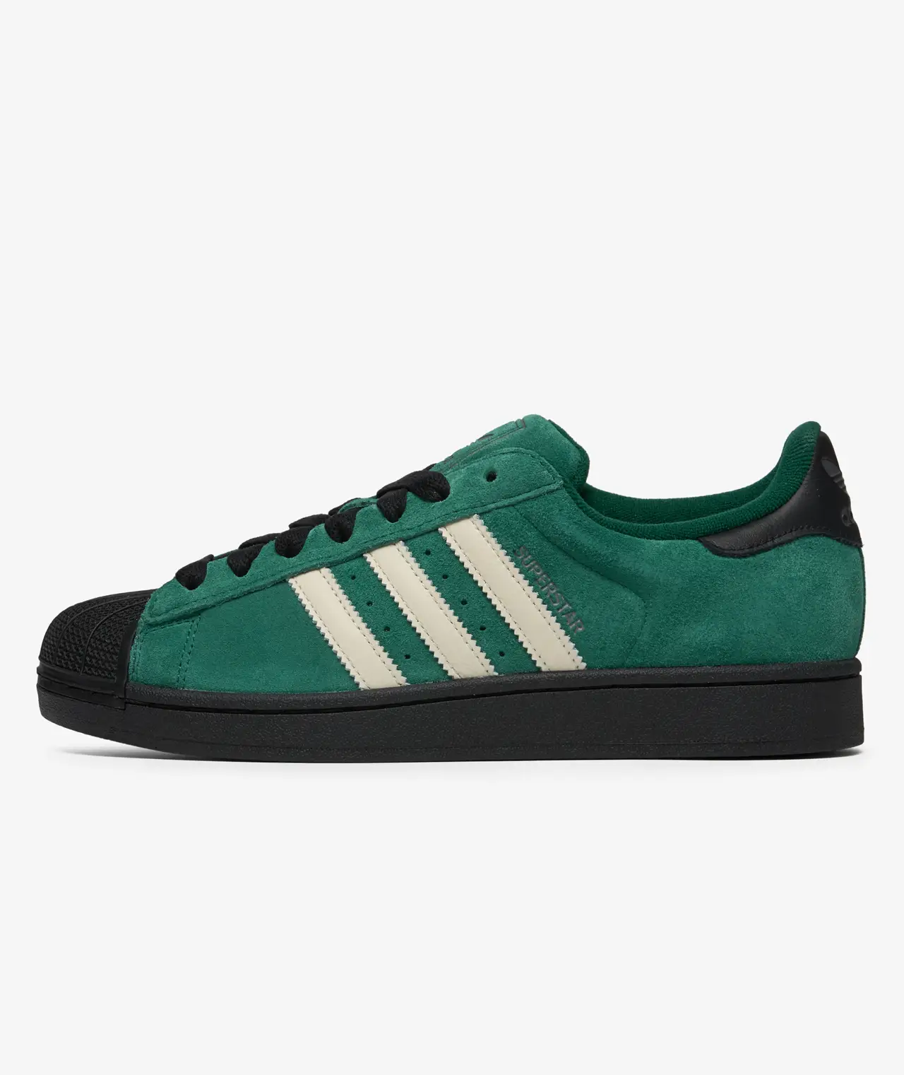 Adidas Superstar II Verde Negro perfil